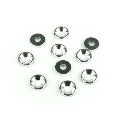 UK-M3 Countersunk Washers (aluminum, natural, 10pcs) TEKNO-RC