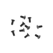 UK-M2.5x6mm Flat Head Screws (black, 10pcs) TEKNO-RC