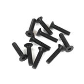 UK-M3x14mm Flat Head Screws (black, 10pcs) TEKNO-RC