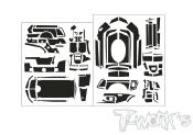 UK-Graphite Radio Skin Sticker ( For Sanwa MT-R ) T-WORK'S