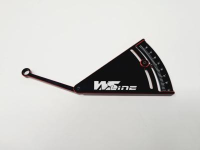 UK-Aluminum Ride Height Gauge 10-45mm Black/Red WS-LINE