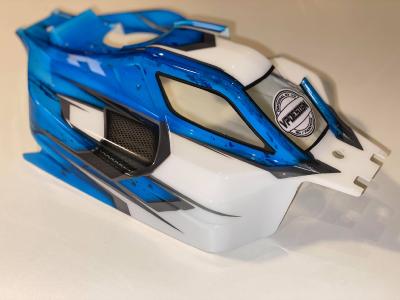 UK-Vision body paint (White/Blue) 1/8 buggy for RC8B3.1/2 ASSOCIATED NITRO BITTYDESIGN