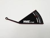 UK-Aluminum Ride Height Gauge 10-45mm Black/Red WS-LINE