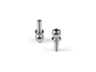 UK-Hard steel ball end 5.4mm with thread 8mm nickel coated (2) XB2 2025 X-RAY