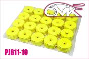 UK-Pack of Rims 1/8 MEGA Yellow (10 paires) 6-MIK