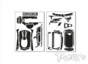 UK-3D Graphite Radio Skin Sticker ( For Sanwa MT-5 ) T-WORK'S