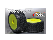 UK-Tires Truggy RAPID-T XS glued on rims ULTRA yellow (2) 6-MIK