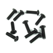 UK-M4x12mm Button Head Screws (black, 10pcs) TEKNO-RC