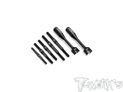 UK-Titanium Black Coating Turnbuckle Set ( For Xray XB8 2022 / XB8 2023/XB8 2024) T-WORKS