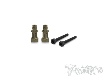 UK-Hard Coated 7075-T6 Alum. Front / Rear Shock Standoffs ( Team Associated RC8 B4 ) 2pcs. T-WORK'S