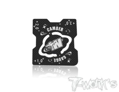 UK-1/8 & 1/10 Buggy Carbon-faced Camber Gauge ( 1-3 Degree ) T-WORK'S