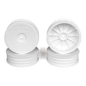 UK-SLIM SPEEDLINE 2.2" 2WD BUGGY FRONT WHEELS, WHITE (B6/RB6) (4) D.E RACING