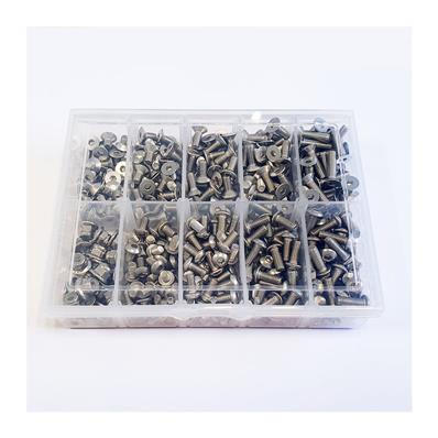 UK-290pcs M4 Nikel plated 12.9 Steel Screw Set DONUTS RACING