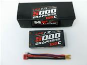 UK-Accus Shorty 5000mAh 150C Graphène 2S2P (prise PK 4mm) WS-LINE