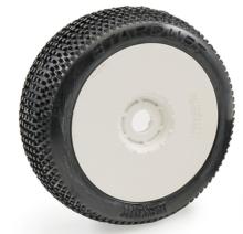 UK-"STARDUST" tyres mounted on white wheels (2) (choice of shore) MATRIX TYRES