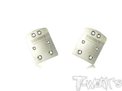 UK-Stainless Steel Rear Chassis Skid Protector ( TEKNO NB48 2.0 ) 2pcs. T-WORK'S