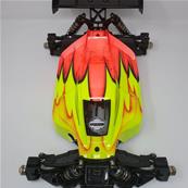 UK-Vision body paint (Yellow/Red) 1/8 buggy for S35-3E/-4E Sworkz and MBX8-Eco BITTYDESIGN