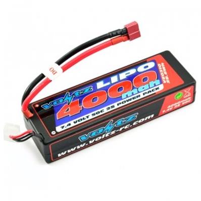 UK-4000mah 2S 7.4V 50C HARDCASE LIPO BATTERY STICK PACK VOLTZ
