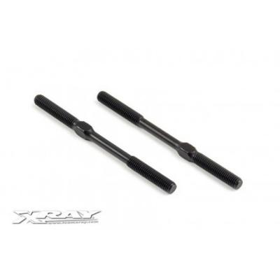 UK-Adjustable Turnbuckle M5 L/R 75mm - Spring Steel (2) X-RAY