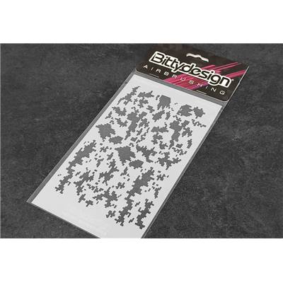 UK-Vinyl stencil 'Camo Digi' BITTYDESIGN