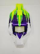 UK-BODY P2 BLANC/VIOLET METAL/JAUNE FLUO PEINTE  pour XRAY XB8 2024/2025 - J-CONCEPTS