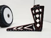 UK-Camber bracket -10°/+5° Aluminum Red and Black- WS-LINE