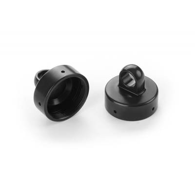 UK-XB8 Alu Shock Cap Nut 4x Bleed Hole - Black Coated (2) X-RAY