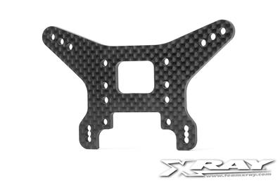 UK-Shock Tower Rear 3mm Graphite - V3 X-RAY