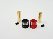 UK-5mm Heatsink Bullet Plugs (Black/red) WS-LINE