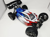 UK-VS2 body painted red/white/metalic blue for Hobao VS2 HOBAO RACING