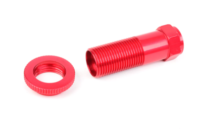 UK-Servo saver shaft w/ Nut aluminium red (1) SPARK XB6 CORALLY