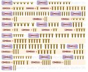 UK-Gold Plated Steel Screw Set 181pcs. ( For Kyosho MP11 ) T-WORK'S