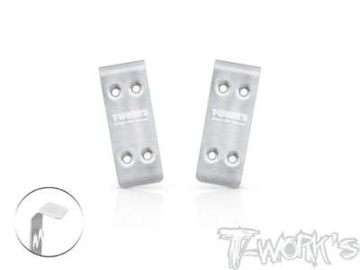 UK-Stainless Steel Front Chassis Skid Protector ( For Team Associated RC10 B84/B84D ) 2pcs. T-WORK'S