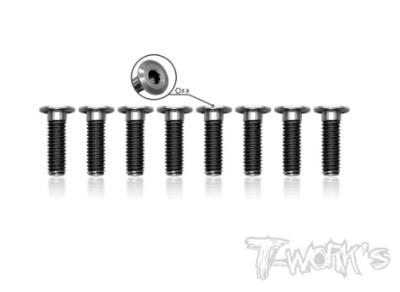 UK-4mm x 12mm 64 Titanium Hex. Socket Head Low Profile Half Thread Screws&#65288;8pcs.&#65289; T-WORK'S