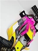 UK-Painted body ST-4 Falcon pink/yellow for S35-4 nitro SWORKZ