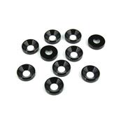 UK-M4 Countersunk Washers (black anodized, 10pcs) TEKNO-RC
