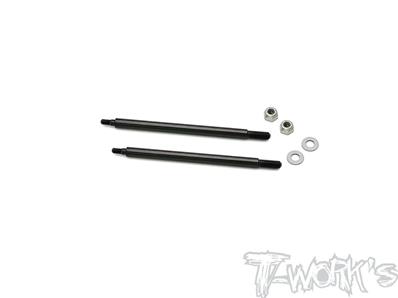 UK-DLC coated Front Shock Shaft 67.5mm ( For TEKNO 48 2.0/48.4/48.3/MT410/ET48.3 ) 2pcs. T-WORK'S