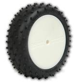 UK-Mini Spike2 -Pre-Glued Yellow Front 4WD hex (pr) SCHUMACHER RACING