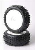 UK-Mini Spike 1/8th Pre-Glue - Silver (pr) SCHUMACHER RACING
