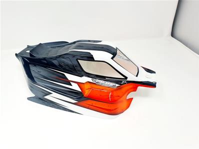 UK-Vision body paint (Coal/White/Orange) 1/8 buggy for S35-3E/-4E Sworkz and MBX8-Eco