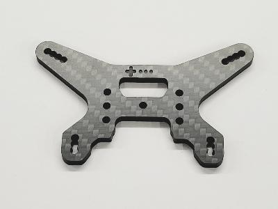 UK-Rear Shock Tower +3mm Carbon 4mm for Asso B74.2 LR PROD