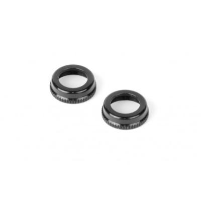 UK-ULP Alu Shock Cap Nut with Vent Hole - Black (2) X-RAY