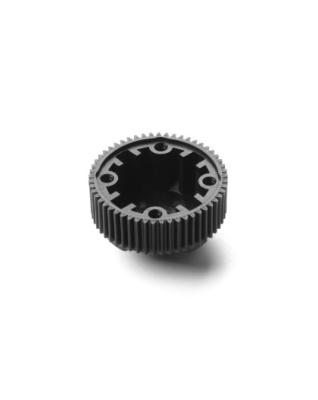 UK-Gear Diff Case with 53T Pulley - LCG - Narrow - Graphite X-RAY