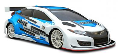 UK-MK9 1/10 190mm Fronti Touring Car Bodyshell 0,7mm incl. Wing BLITZ