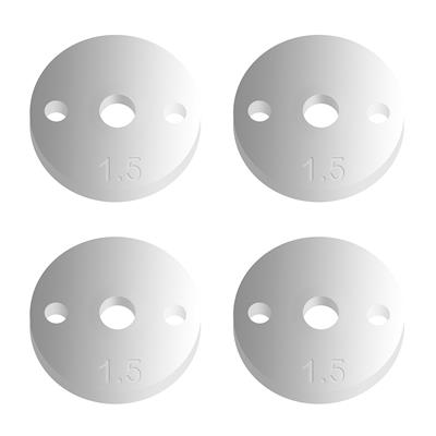 UK-FT 12mm Shock Pistons V2, 2x1.5 mm, flat TEAM-ASSOCIATED