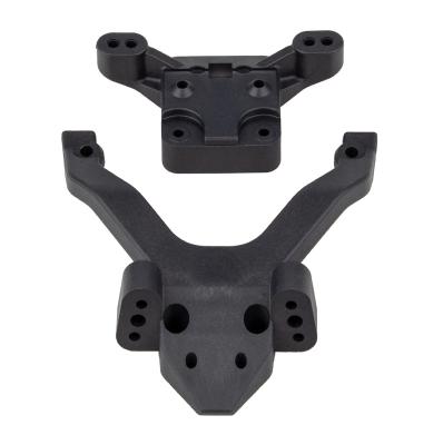 UK-Top Plate and Ballstud Mount, carbon B6.4/B6.4D TEAM-ASSOCIATED