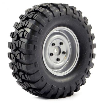 UK-Outback Pre-mounted Steel Lug/tyre (2) - Grey FTX