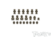 UK-7075-T6 Hard Coated Alum. Ball Set ( For Team Associated RC8 B4/B4E/T4/T4E ) 21pcs. T-WORK'S