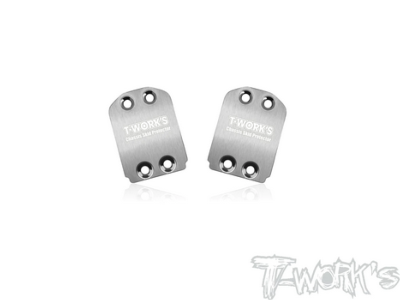 UK-Stainless Steel Rear Chassis Skid Protector ( Xray XB2 '23/22/21 ) 2pcs. T-WORK'S