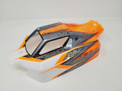 UK-VS2 body painted white/gun metal/fluorescent orange for Hobao VS2 HOBAO RACING